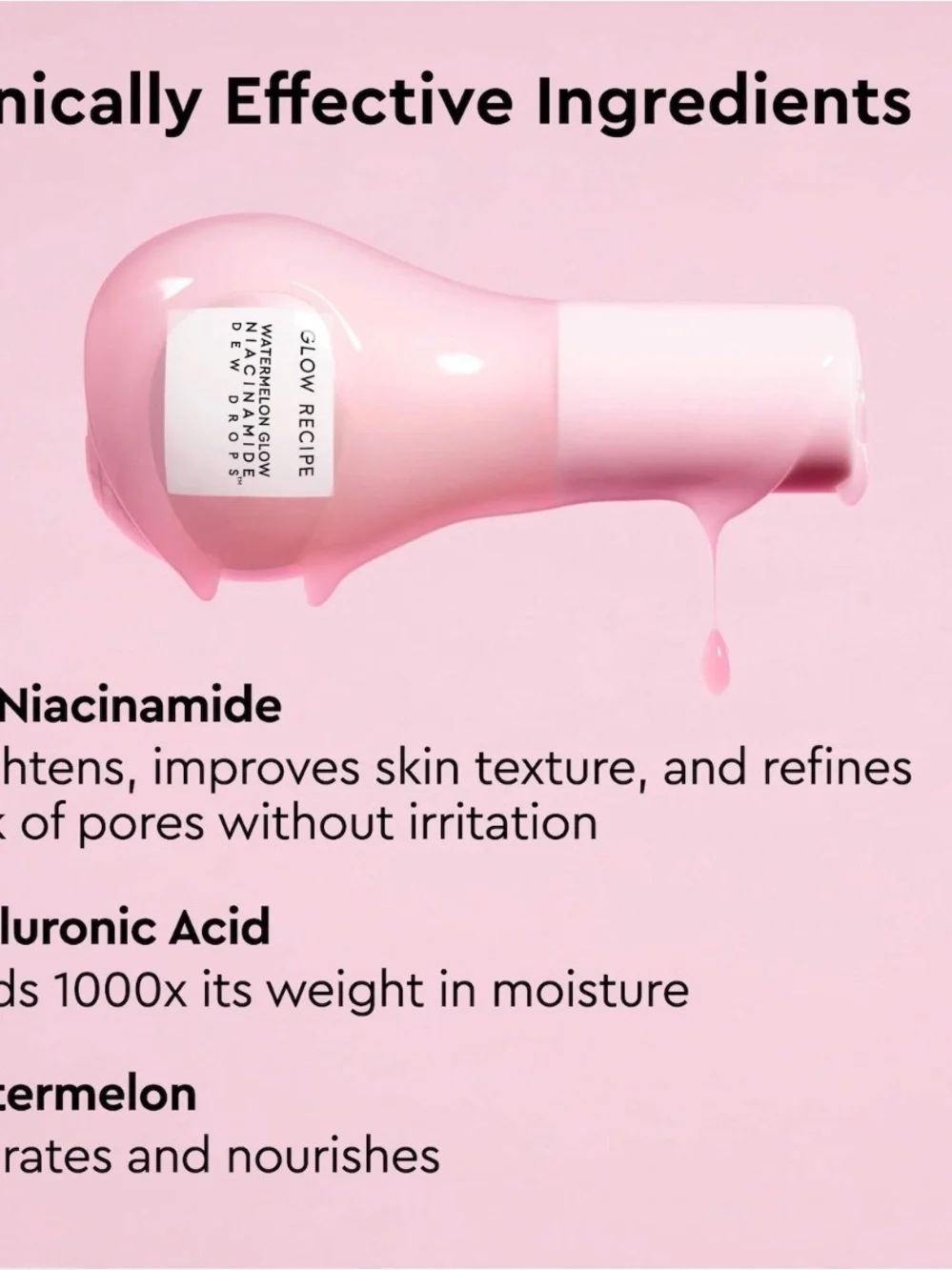 GLOW RECIPE watermelon glow niacinamide dew drops ultimate glow + brightening